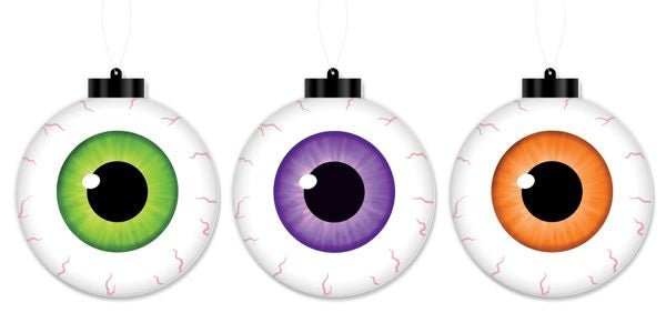 5.5" Eyeball Ornament - XJ0061 - Lime - The Wreath Shop