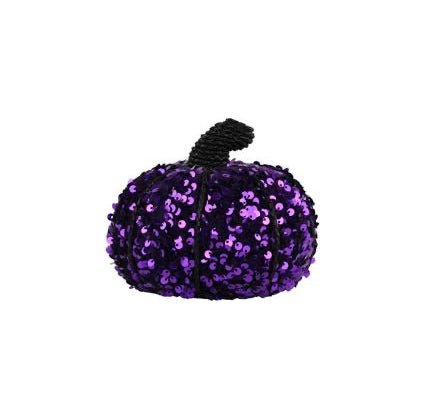 5.5" Sequin Pumpkin: Purple - HH758523 - The Wreath Shop