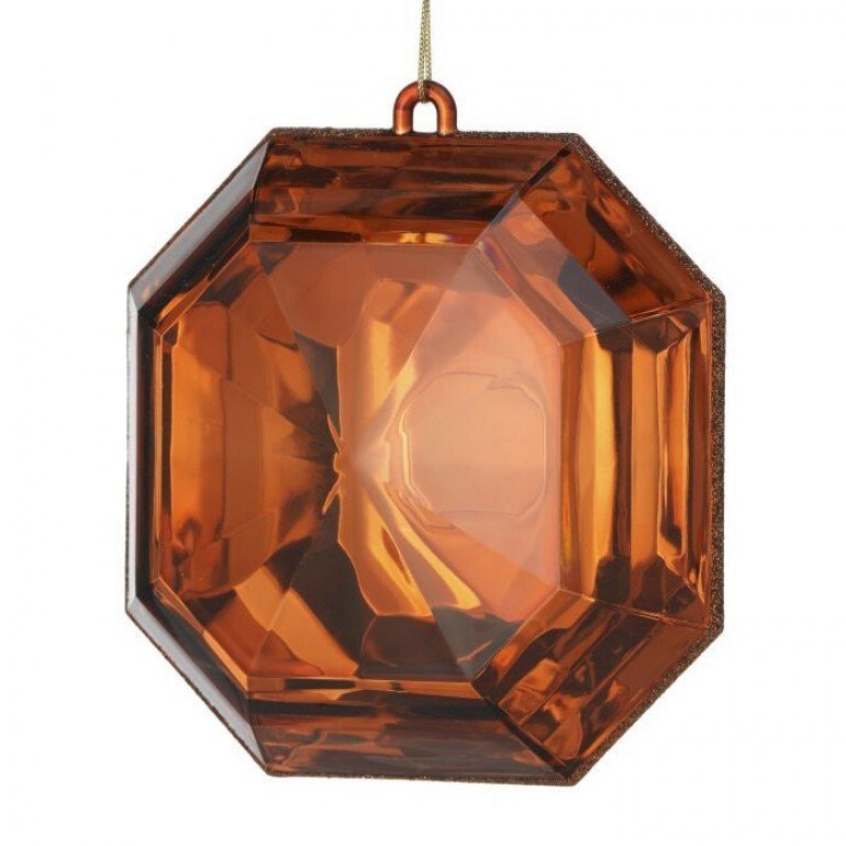 6" Acrylic Square Gem Ornament: Copper - MTX67415 - The Wreath Shop