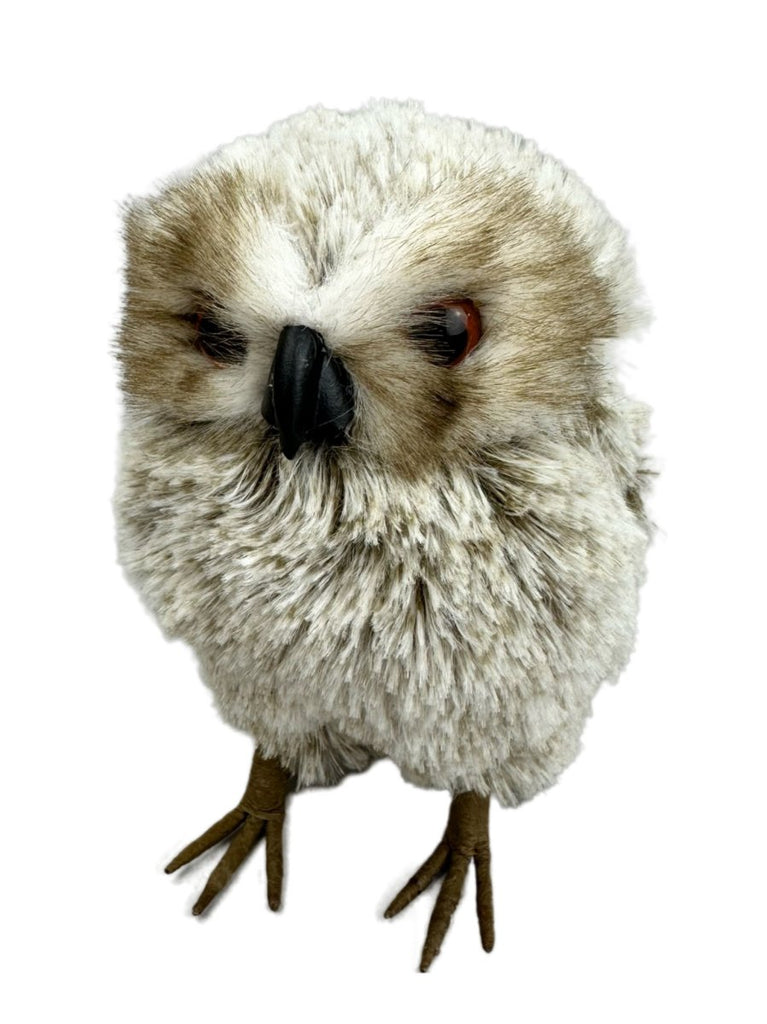 6" Faux Fur Owl - 85860BN - The Wreath Shop