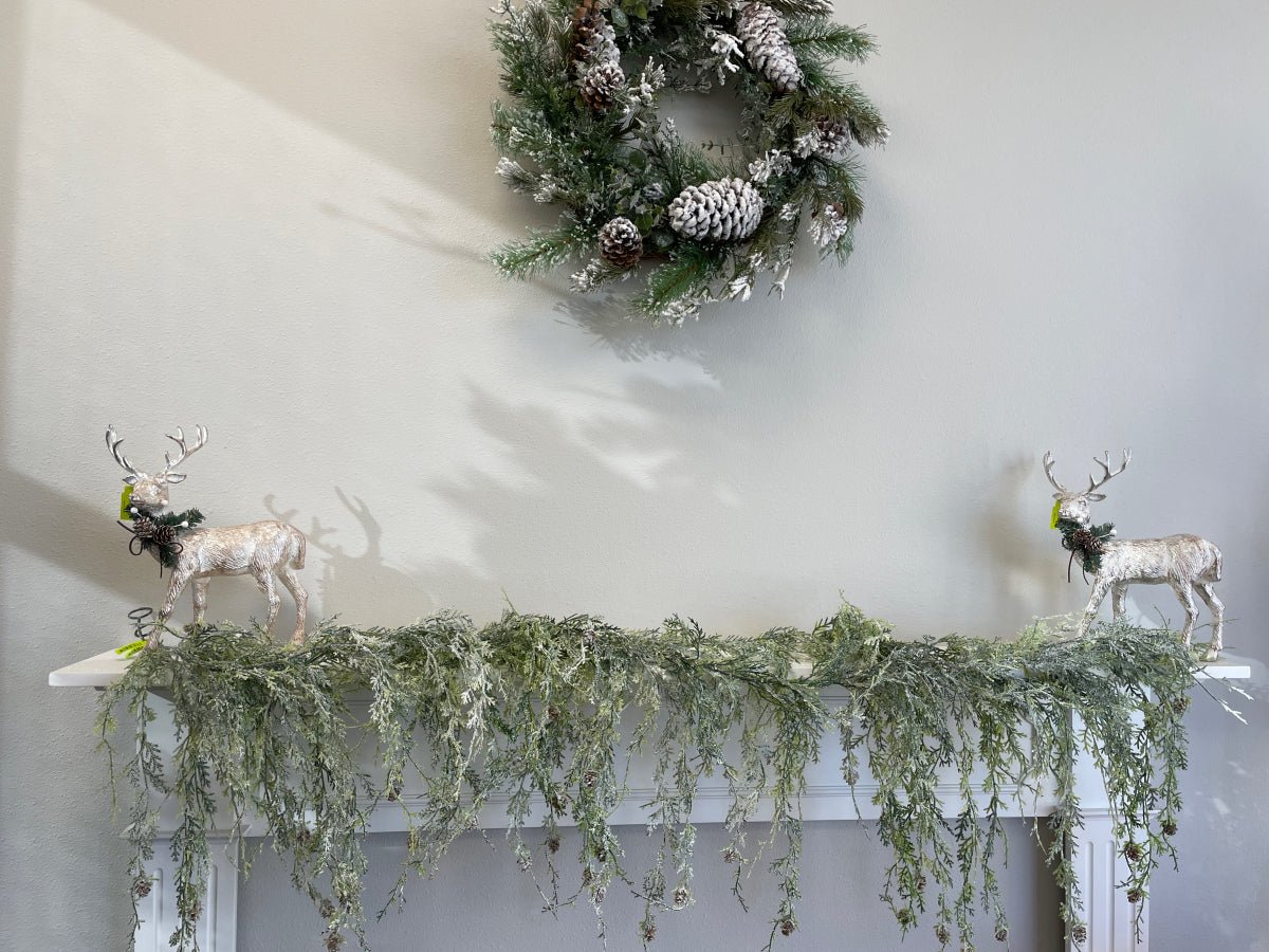 9' Pine PVC Garland: Orange - 81191-OR - The Wreath Shop
