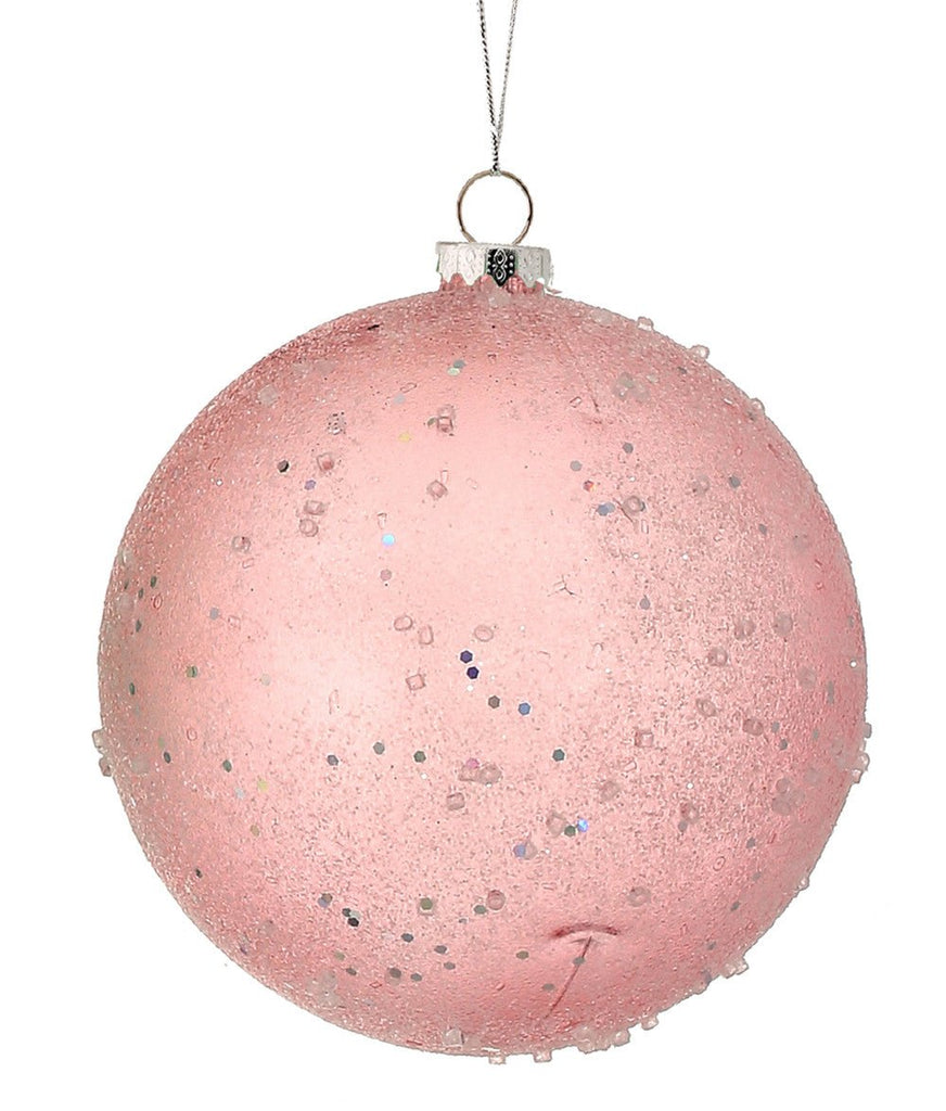 6" Ice Gumdrop Ball Ornament: Pink - MTX64888 PINK - The Wreath Shop