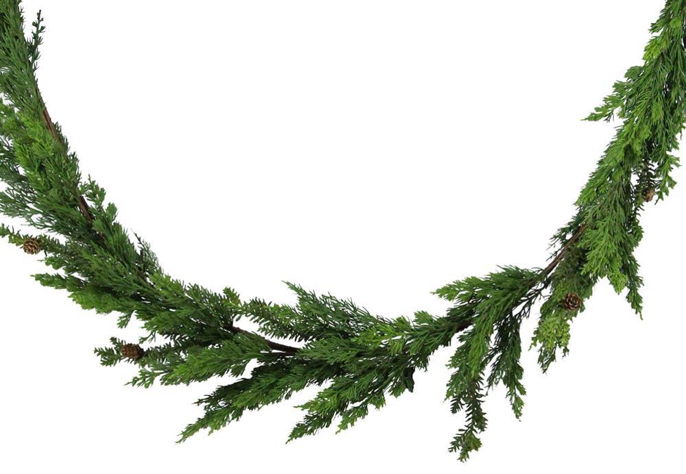 6' Juniper Fir Garland - XX8027 - The Wreath Shop