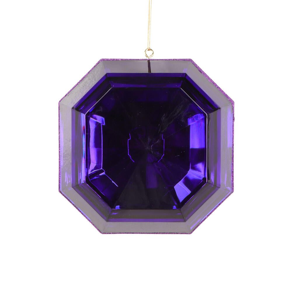 6" Square Jewel Ornament: Purple - MT232866 - The Wreath Shop