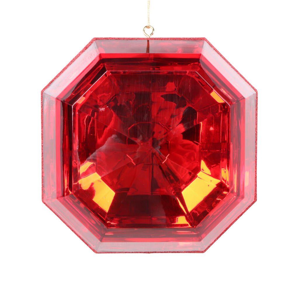 6" Square Jewel Ornament: Red - MT232803 - The Wreath Shop