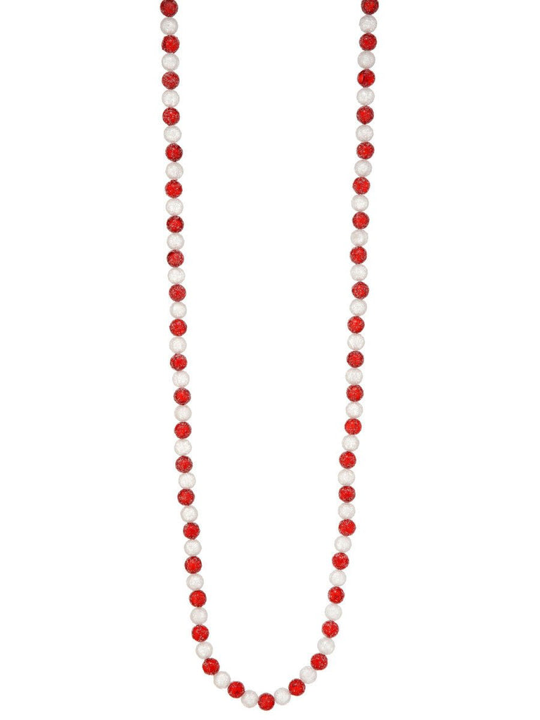 6' Sugared Candy Ball Garland: Red/White - MTX67965RDWH - The Wreath Shop