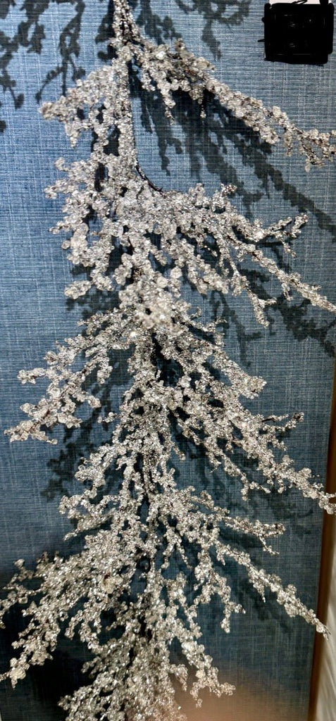 60" Icy Silver Garland - 9742346 - The Wreath Shop