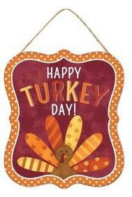 7" Happy Turkey Day Sign - MD0983-Turkey - The Wreath Shop