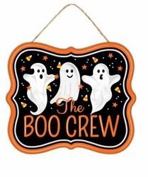 7" Metal Ghost Sign: Boo Crew - MD120820 - Boo Crew - The Wreath Shop