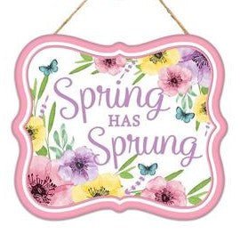 7" Metal Spring Has Spring Sign - MD1069 - Spring Has Sprung - The Wreath Shop