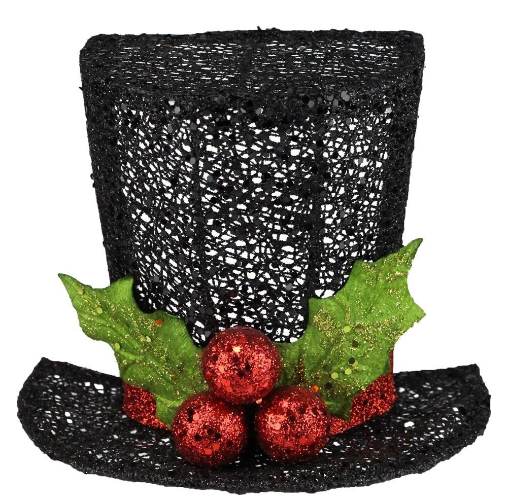 7.75" Glitter Mesh Top Hat Flat Back - XC8315 - The Wreath Shop