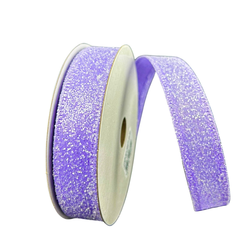 7/8" Candy Glitter Ribbon: Lavender - 10yds - 46420-05-30 - The Wreath Shop