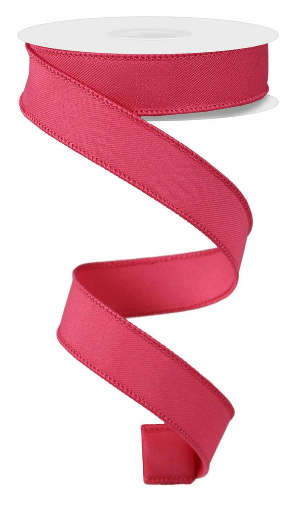 7/8" Diagonal Weave Fabric Ribbon: Hot Pink - RGE720211 - The Wreath Shop