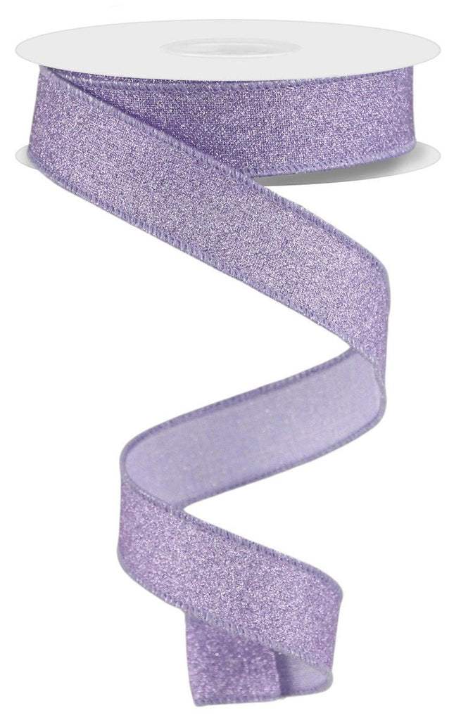 7/8" Fine Glitter Ribbon: Lavender - 10yds - RGE738013 - The Wreath Shop