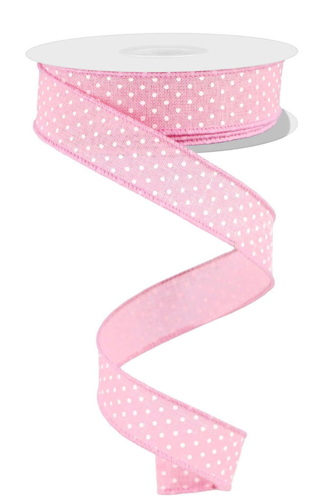 7/8" Lt Pink Raised Swiss Dots Ribbon - 10yds - RG0765115 - The Wreath Shop