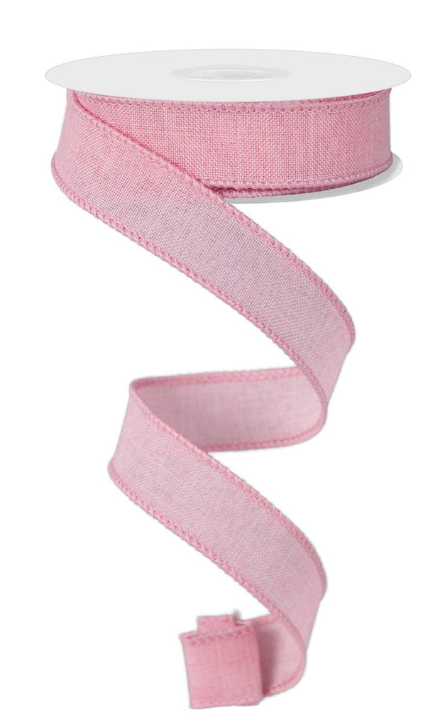 7/8" Lt Pink Royal Burlap Ribbon - 10Yds - RG727815 - The Wreath Shop