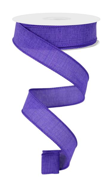 7/8" New Purple Royal Faux Burlap Ribbon - 10yds - RG72786A - The Wreath Shop