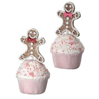 8" Gingerbread Cupcake - MTX73461PINK - The Wreath Shop