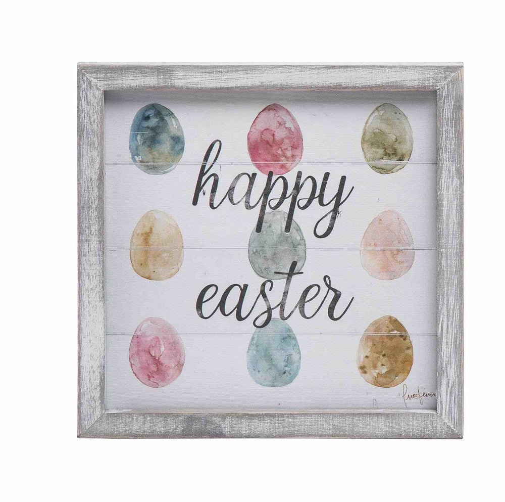 8" Happy Easter Frame Sign - A4469-happy easter - The Wreath Shop
