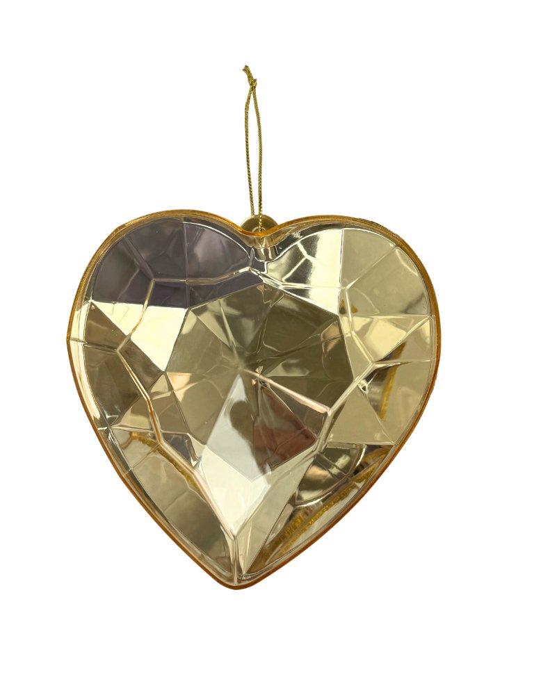 8" Heart Jewel: Gold - CX094 - 50 - The Wreath Shop