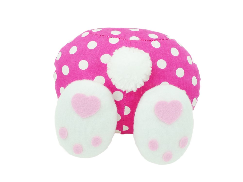 8" Plush Bunny Bottom: Pink - 62707BT - The Wreath Shop