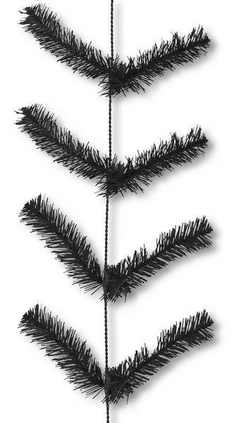 9' Pencil Work Garland: Black - XX751902 - The Wreath Shop