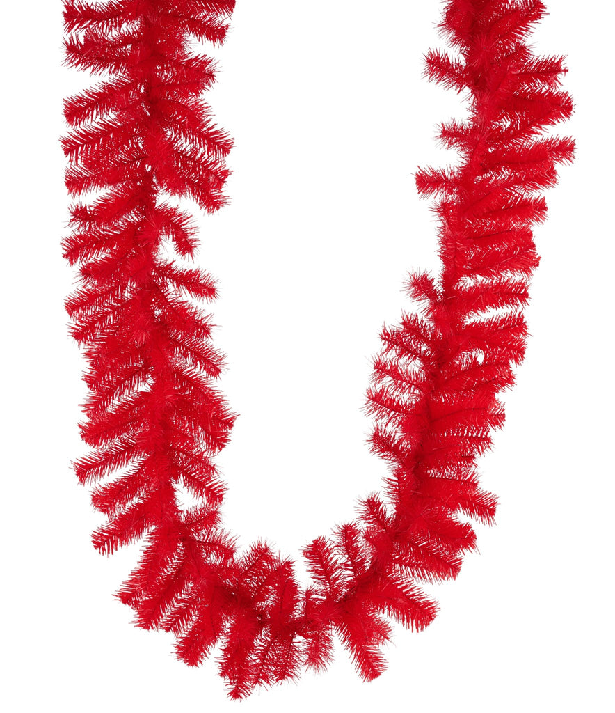 9' x 10" Pine PVC Garland: Red - XX964624 - The Wreath Shop