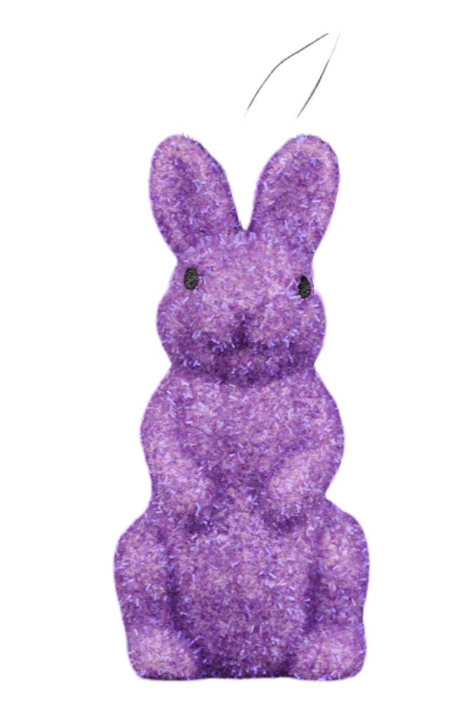 9.75" Glitter Rabbit Ornament: Purple - HE4175-Purple - The Wreath Shop
