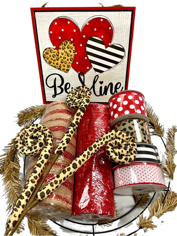 1.5 Valentine Pattern Hearts Ribbon: Beige/Red/Wht - 10Yds (RGC183901) –  The Wreath Shop
