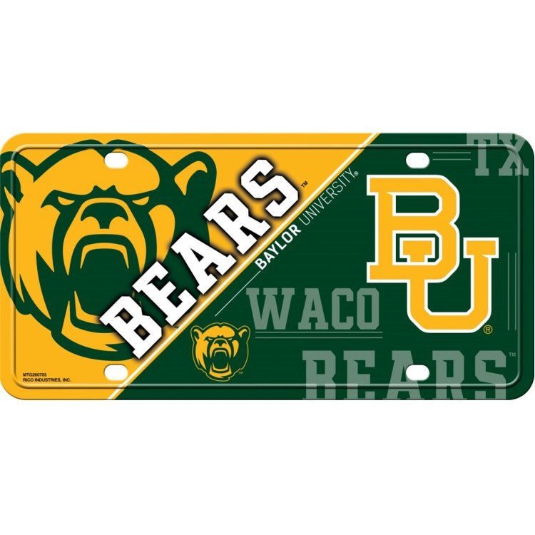 Baylor University Bears Metal License Plate - MTG260703 - The Wreath Shop