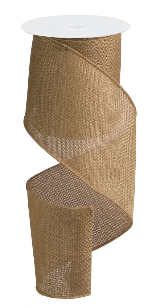 Beige Faux Burlap Ribbon - 4" x 10Yd - RG121301 - The Wreath Shop