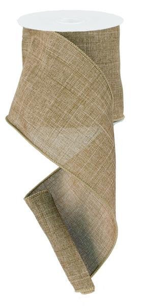 Beige Royal Faux Burlap Ribbon - 4" x 10Yd - RG128001 - The Wreath Shop