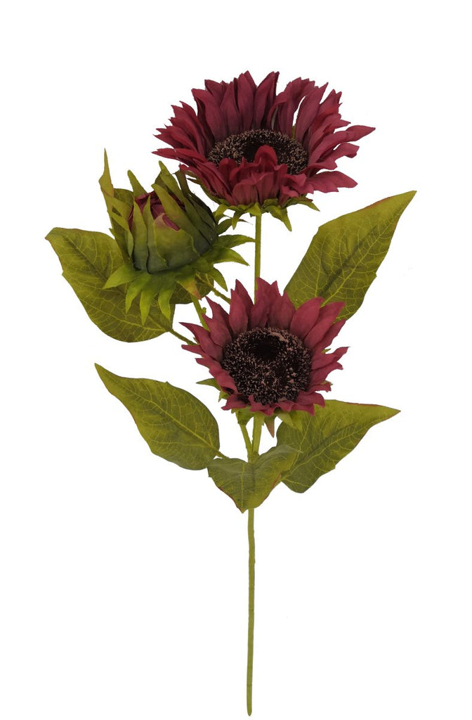 Burgundy Sunflower Spray - 29405BG - The Wreath Shop