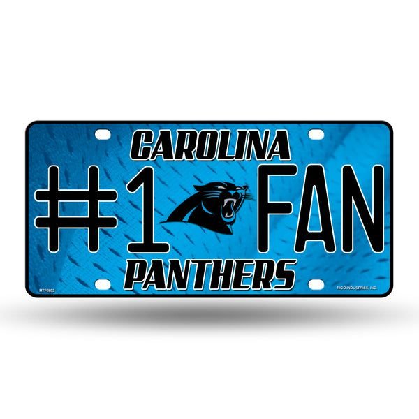 Carolina Panthers #1 Fan NFL Embossed Metal License Plate - MTF0802 - The Wreath Shop