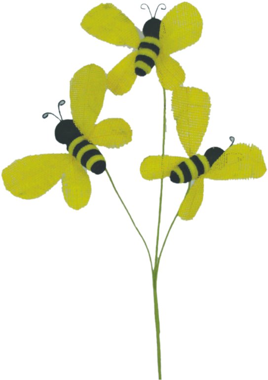 Chenille Burlap Bumblebee Spray - 61678SP22 - The Wreath Shop