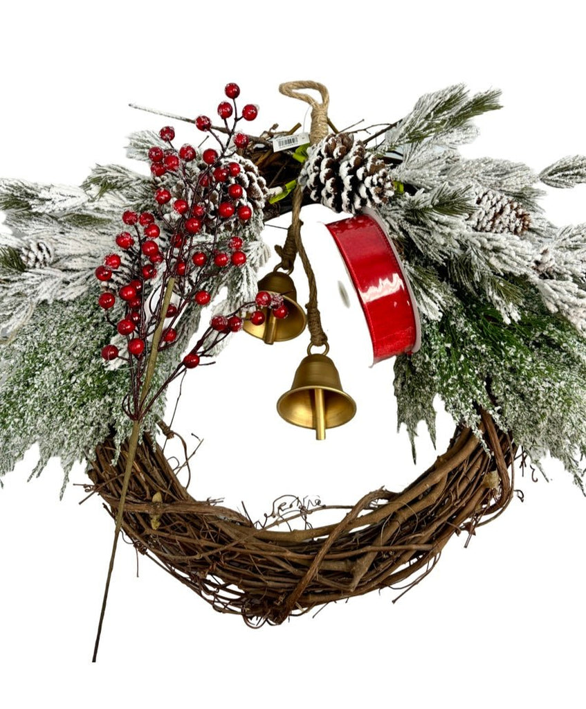 Christmas Bell Grapevine Wreath Kit - Christmas Bell Wreath Kit - The Wreath Shop