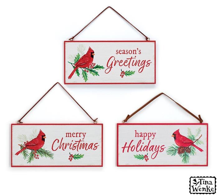 Christmas Cardinal Signs - 9745376 - Happy - The Wreath Shop