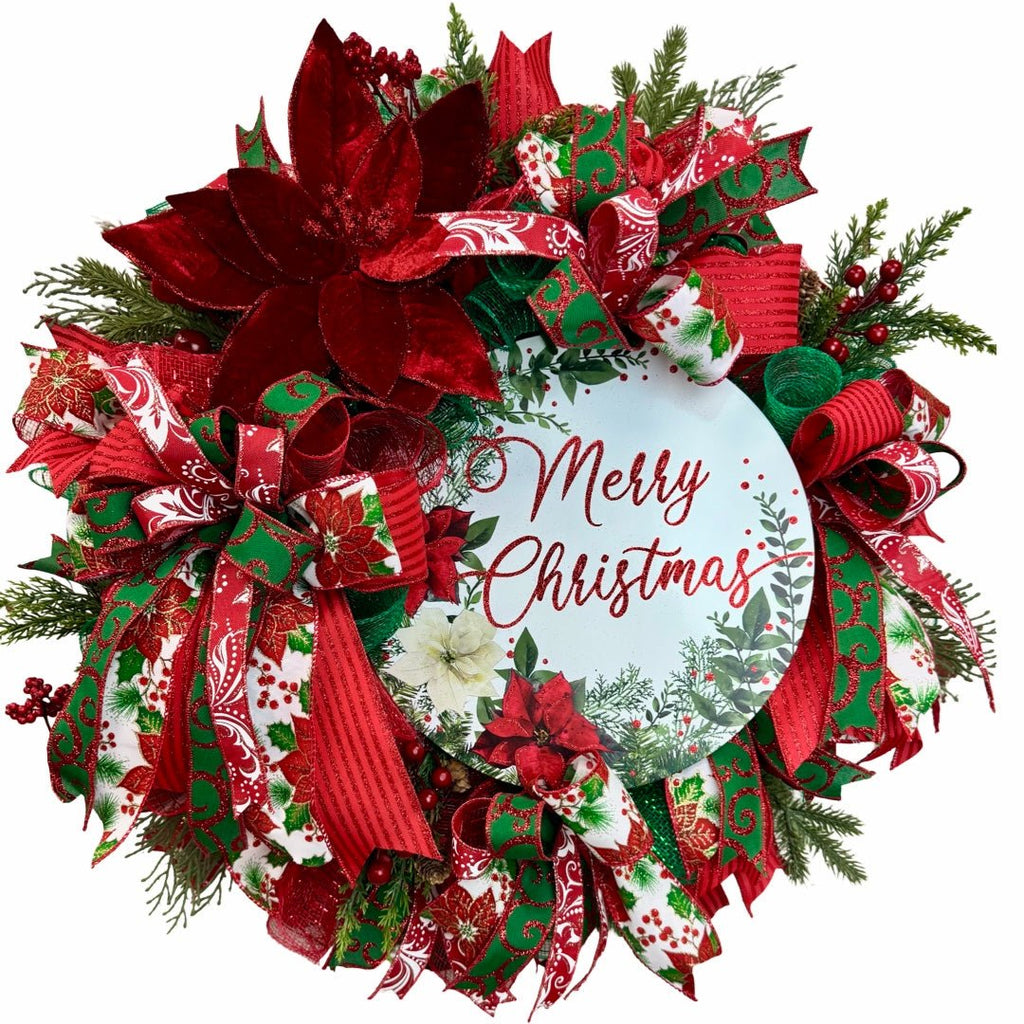 Christmas Poinsettia Wreath Kit - The Wreath Shop