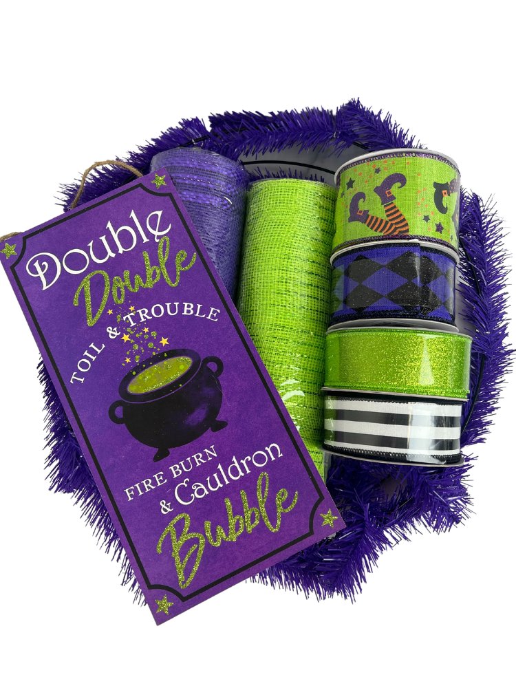 Double Double Toil & Trouble Wreath Kit - Double Double Toil & Trouble Wreath Kit - The Wreath Shop