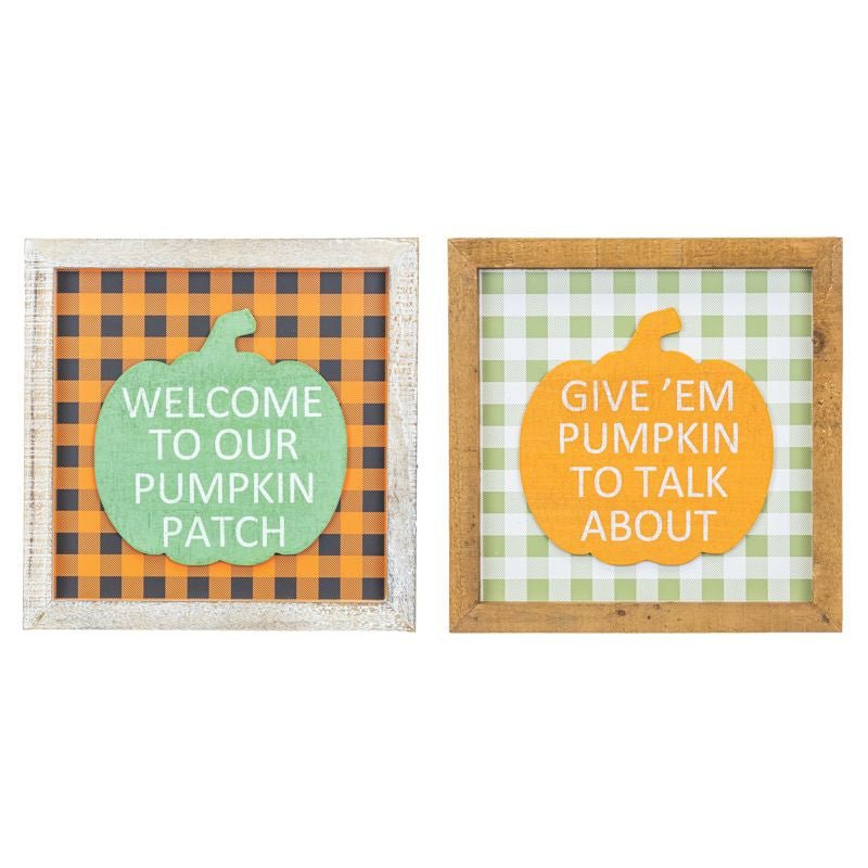 Fall Pumpkin Signs - 41036 - Welcome - The Wreath Shop
