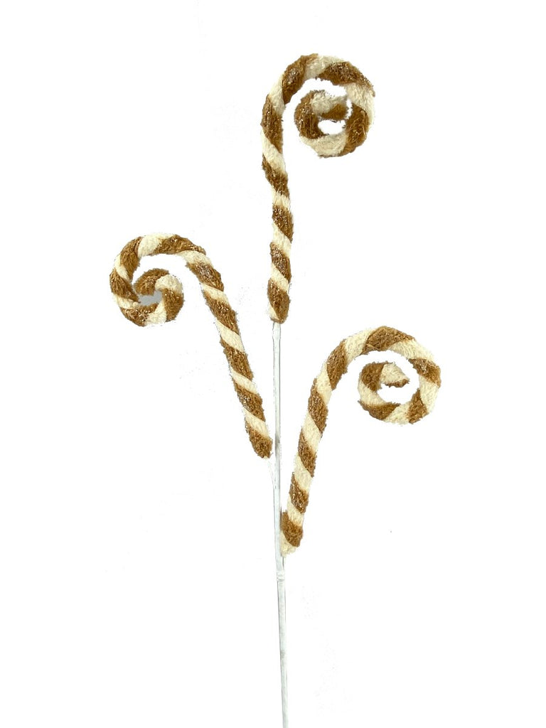 Faux Fur Spiral Curly Spray - 32" - 56935CMBN - The Wreath Shop