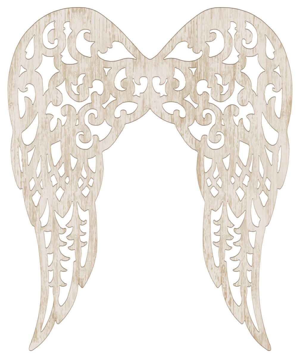 アンティーク雑貨 Pure White Angel Wings. Filigree Angel Wings: 24