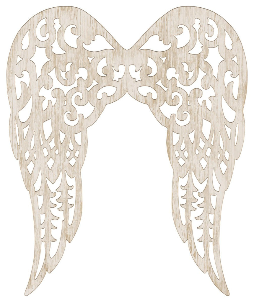 Filigree Angel Wings: 24" Antique Cream - MD153874 - The Wreath Shop