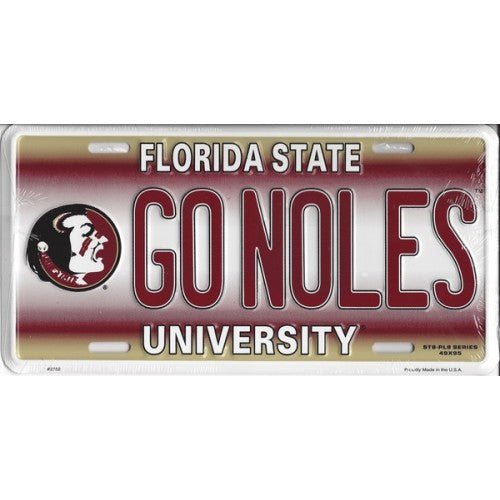 Florida State University Seminoles Go Noles Novelty License Plate - LP-2752 - The Wreath Shop