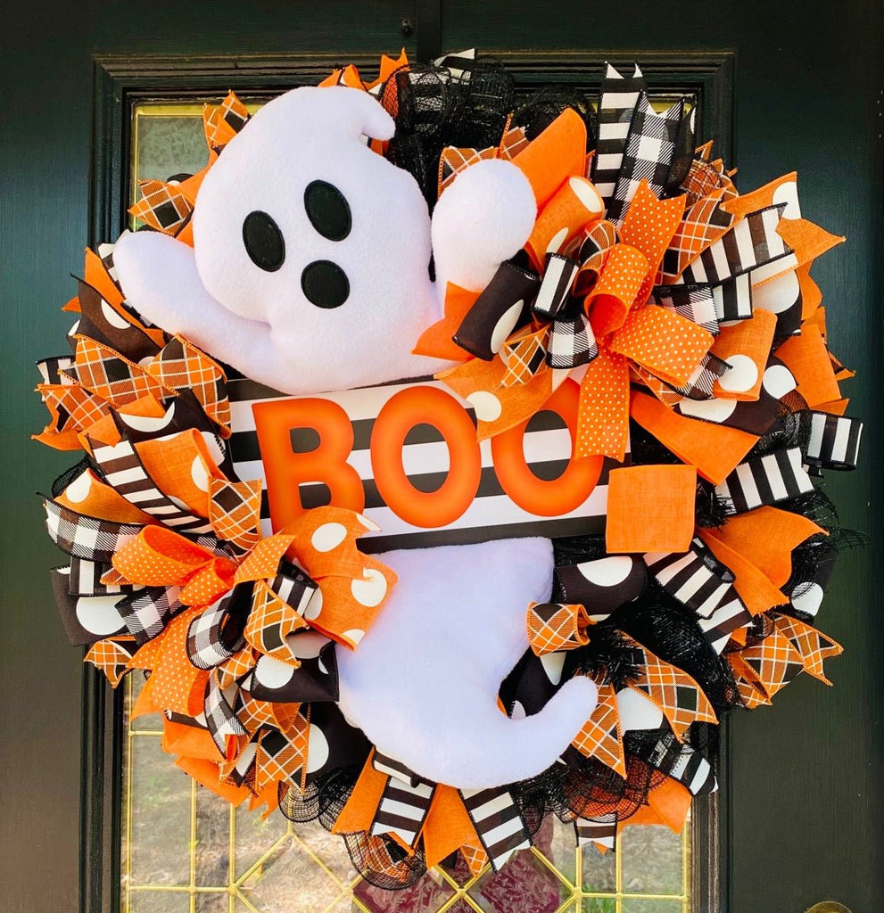 Ghost Boo Wreath Kit - Ghost Boo Wreath Kit - The Wreath Shop