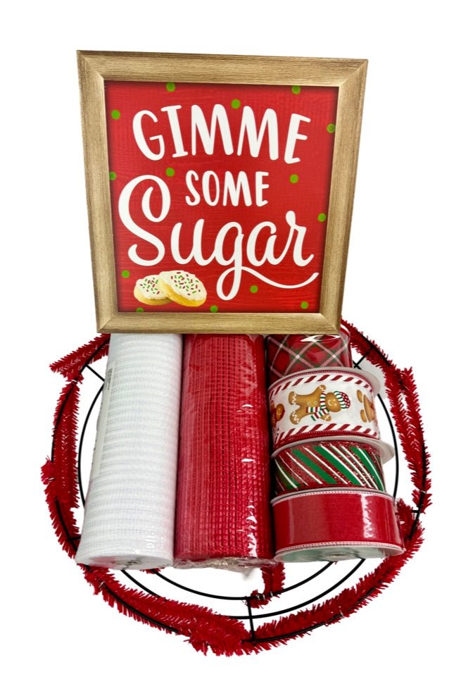 Gimme Sugar Christmas Wreath Kit - Gimme Sugar Wreath Kit - The Wreath Shop