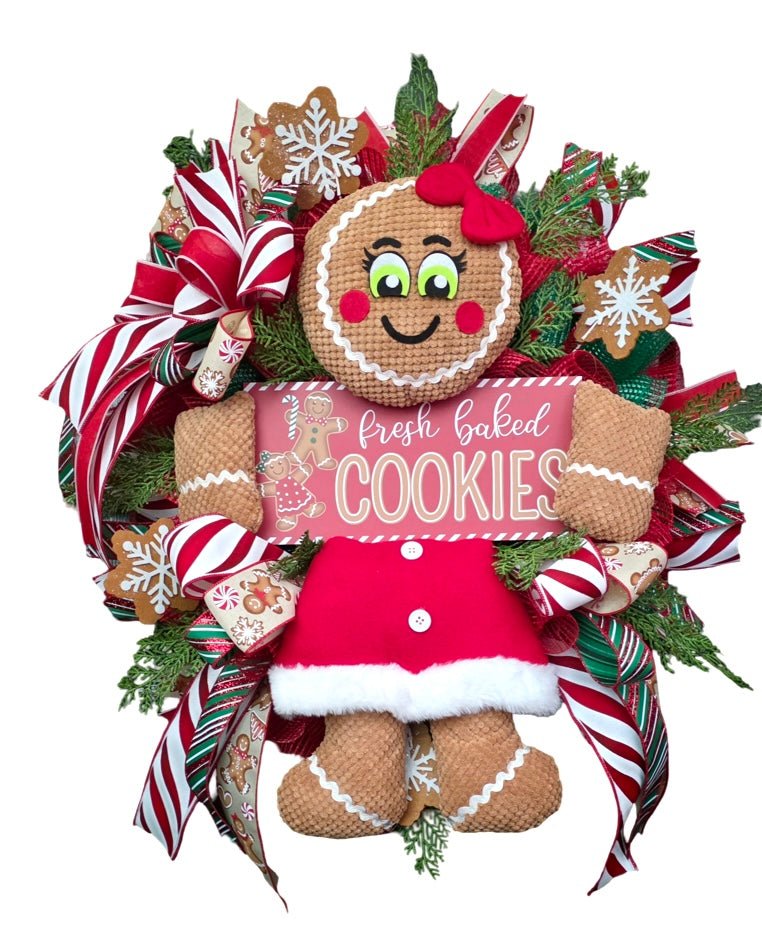 Gingerbread Girl Wreath - Gingerbread Girl Wreath - The Wreath Shop