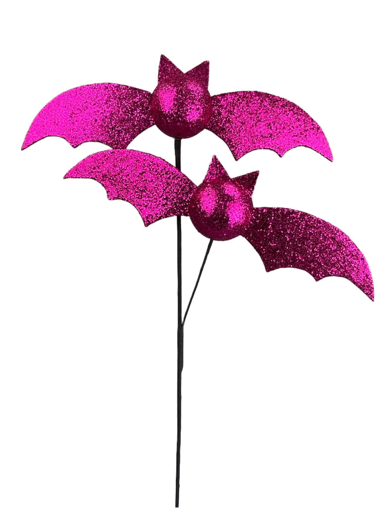 Glitter Bat Spray: Pink - 57008BT - The Wreath Shop