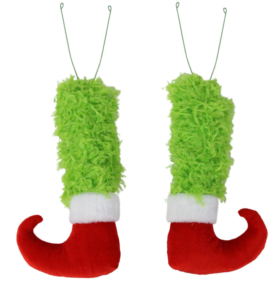 Green Furry Legs, Set of 2 - XP1023 - The Wreath Shop