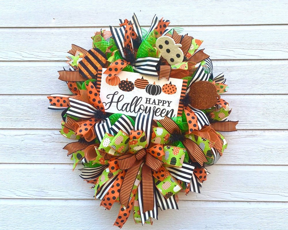 Happy Halloween Wreath - Free Shipping - Happy Halloween Wreath - The Wreath Shop
